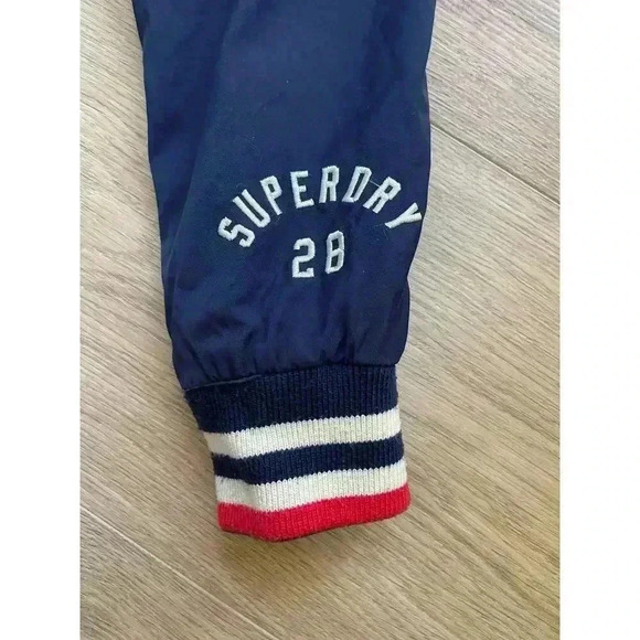 Vintage Superdry Sport 1990 Manhattan New York USA Bomber Jacket Men's M Snap Up - Picture 8 of 16